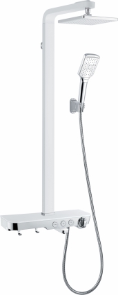 Душевая стойка Gllon GL-SF2060LW-T-NS штанга 124 см, шланг 150 см, 3 режима