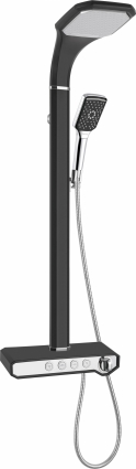 Душевая стойка Gllon GL-SF2070B-S штанга 121.9 см, шланг 150 см, 3 режима