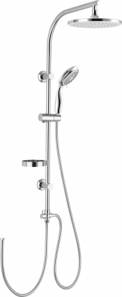 Душевая стойка Gllon GL-C005-9 хром, штанга 104 см, шланг 150 см