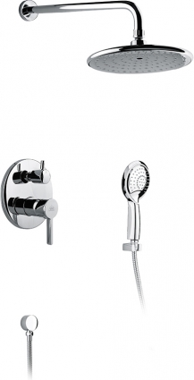 Душевой комплект Timo Hette HetteSX-1029/00SM(611) С ВНУТРЕННЕЙ ЧАСТЬЮ хром, шланг металлический 150 см