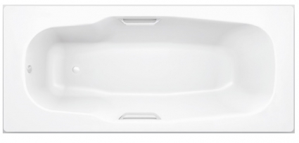 Стальная ванна BLB Atlantica B80A handles с отв. для ручек, прямоугольная, пристенная