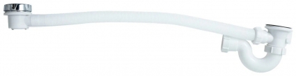 Слив-перелив Aquanet A1850 W P TRAP 75 см с сифоном, серый, хром