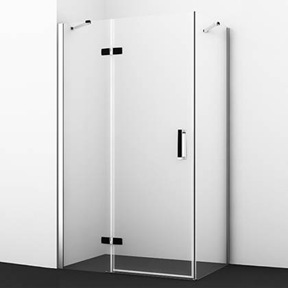 Душевой уголок Wasserkraft Aller Black 10H06LB 120x80 см прямоугольный, двери распашные