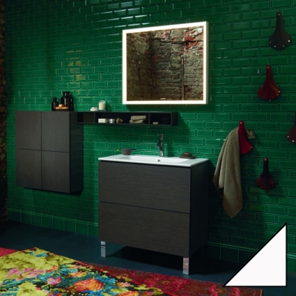 Мебель для ванной Duravit L-Cube LC6601 83 белая с ящиками, с подсветкой