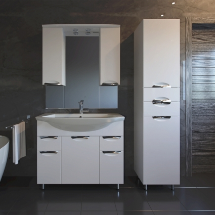 Мебель для ванной ASB-Mebel Мессина 100 с подсветкой, ручки хром
