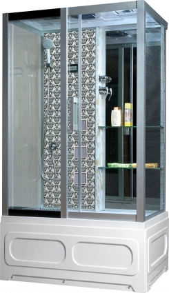 Душевая кабина Niagara Lux 7716W L серебристый матовый прямоугольная, поддон глубокий