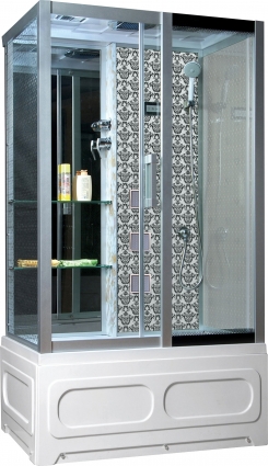 Душевая кабина Niagara Lux 7716W R серебристый матовый прямоугольная, поддон глубокий
