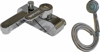Смеситель Zorg Sanitary ZR 113 W для ванны с душем, однорычажный, хром