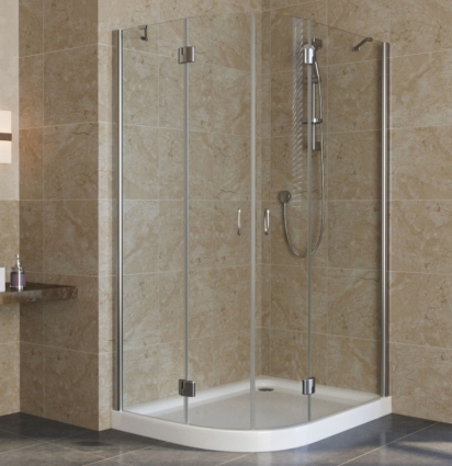 Душевой уголок Vegas Glass AFS-F Lux 120*90 08 01 R профиль глянцевый хром, стекло прозрачное, прямоугольный-асимметричный, двери распашные