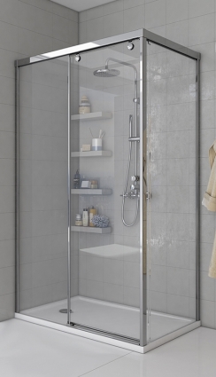 Душевой уголок Акватон Ritsa L прямоугольный 90х120 см двери раздвижные, стекло прозрачное
