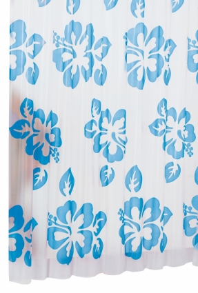 Штора для ванной Ridder Flowerpower 32353 голубая в современном стиле