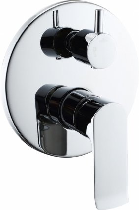 Смеситель BelBagno Disco DIS BASM CRM С ВНУТРЕННЕЙ ЧАСТЬЮ, для ванны с душем, однорычажный, хром