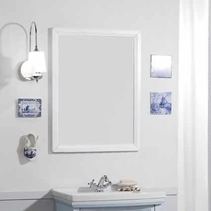 Зеркало Caprigo Jardin 60-70 без полки, bianco light vintage, прямоугольное