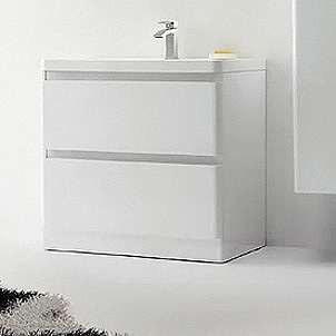 Тумба с раковиной BelBagno Energia-N 90 bianco lucido напольная, с ящиками, с доводчиками