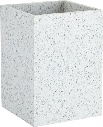Мусорное ведро Kassatex Terrazzo ATZ-WB-LGY напольное, цвет белый