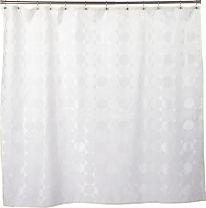 Штора для ванной Carnation Home Fashions Jacquard Ivory Circle в современном стиле