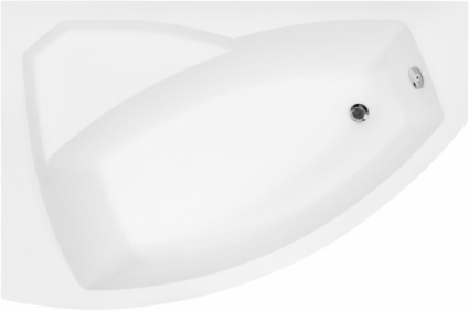 Акриловая ванна Besco Rima 150x95 L пристенная, асимметричная, объем 175 л.