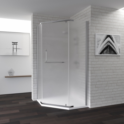 Душевой уголок RGW Passage PA-81 1200x1200x1950 профиль хром, стекло матовое, двери распашные