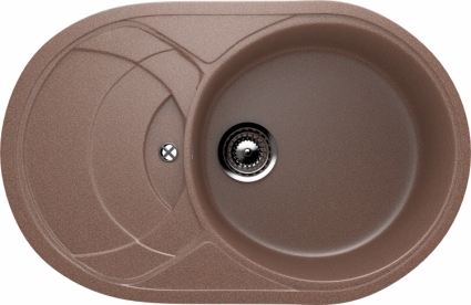 Мойка кухонная Ulgran U-110-307 терракот матовая, овальная, 77.5x50 см