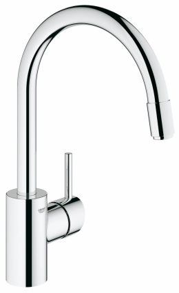 Смеситель для кухонной мойки Grohe Concetto с выдвижным высоким изливом, однорычажный, хром