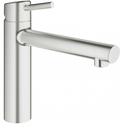 Смеситель для кухонной мойки Grohe Concetto со средним изливом однорычажный, матовый