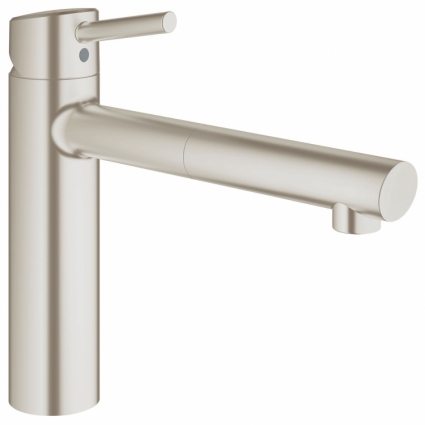 Смеситель для кухонной мойки Grohe Concetto с выдвижным изливом, однорычажный, матовый