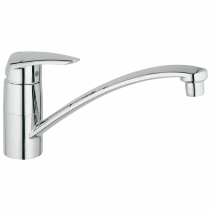 Смеситель для кухонной мойки Grohe Eurodisc с низким изливом, однорычажный, хром