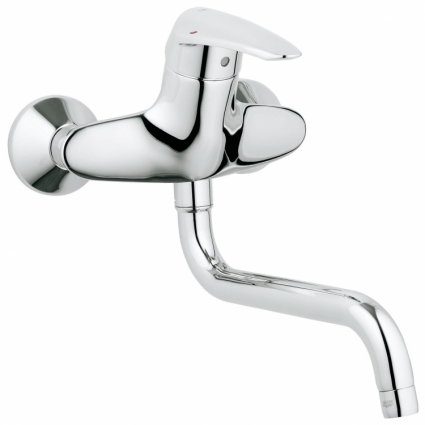 Смеситель для кухонной мойки Grohe Eurodisc, настенный, однорычажный, хром