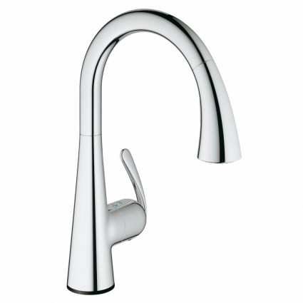 Смеситель для кухонной мойки Grohe Zedra Touch с выдвижной лейкой, сенсорный, хром