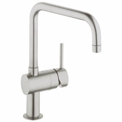 Смеситель для кухонной мойки Grohe Minta с U-изливом, однорычажный, матовый