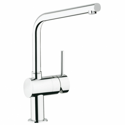 Смеситель для кухонной мойки Grohe Minta с L-изливом, однорычажный, хром