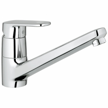 Смеситель для кухонной мойки Grohe Europlus с низким изливом, однорычажный, хром