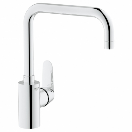Смеситель для кухонной мойки Grohe Eurodisc Cosmopolitan с высоким изливом, однорычажный, хром