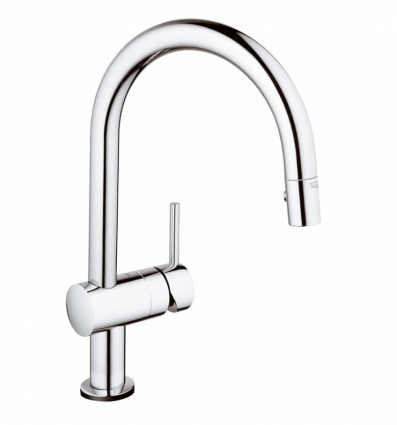 Смеситель для кухонной мойки Grohe Minta Touch с выдвижной лейкой, сенсорный, хром