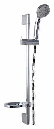 Душевой гарнитур Bravat Eco D152CP хром, штанга 75 см, шланг 150 см