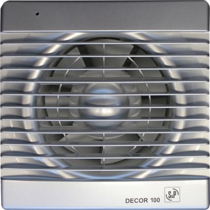 Вытяжной вентилятор Soler&Palau Decor 100C silver хром, с обратным клапаном