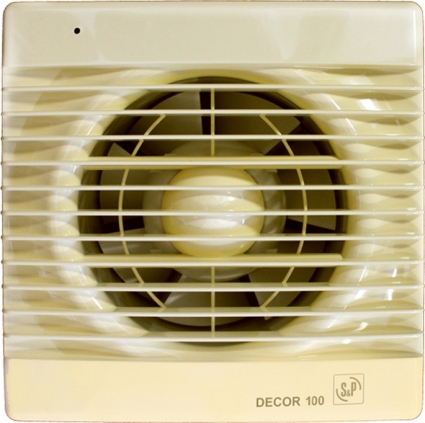 Вытяжной вентилятор Soler&Palau Decor 100C ivory бежевый, с обратным клапаном