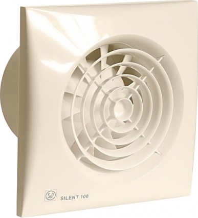 Вытяжной вентилятор Soler&Palau Silent-100 CZ ivory бежевый, с обратным клапаном