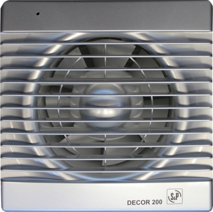 Вытяжной вентилятор Soler&Palau Decor 200C silver диаметр 120 мм, хром