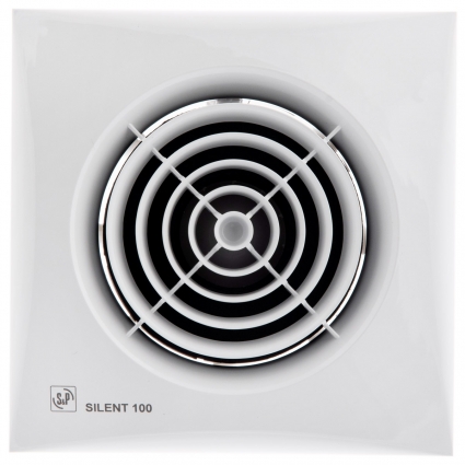 Вытяжной вентилятор Soler&Palau Silent-100 CRZ белый, с обратным клапаном