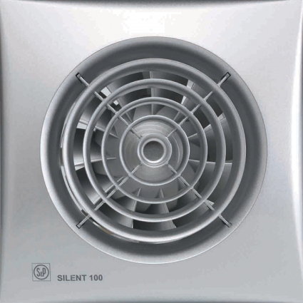 Вытяжной вентилятор Soler&Palau Silent-100 CRZ silver хром, с обратным клапаном