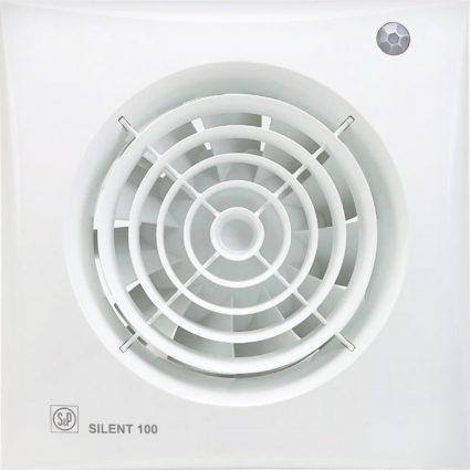 Вытяжной вентилятор Soler&Palau Silent-100 CDZ белый, с обратным клапаном