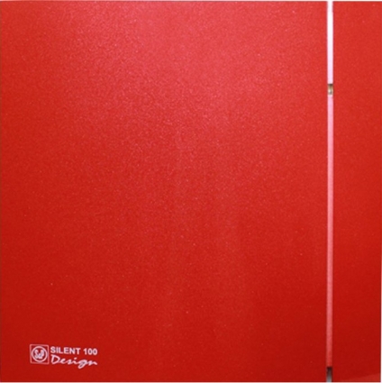 Вытяжной вентилятор Soler&Palau Silent 100 CRZ Design-4C red 5 сменных полосок красный, черный, с обратным клапаном