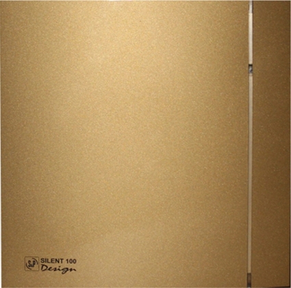 Вытяжной вентилятор Soler&Palau Silent 100 CRZ Design-4C gold 5 сменных полосок золото, с обратным клапаном