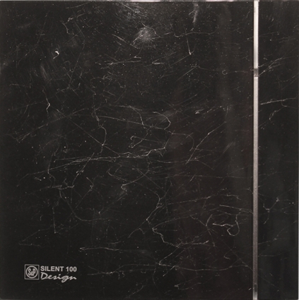 Вытяжной вентилятор Soler&Palau Silent 100 CRZ Design-4C marble black 5 сменных полосок черный, с обратным клапаном