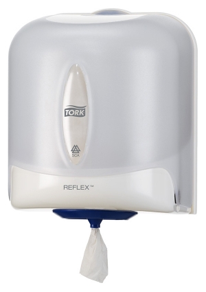 Диспенсер бумажных полотенец Tork Wave Reflex EO2250 M4 белый механический, округлый, 25.2x24x31 см