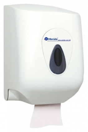 Диспенсер бумажных полотенец Merida Top Maxi CTS101 серая капля механический, округлый, 22.4x22.7x35 см