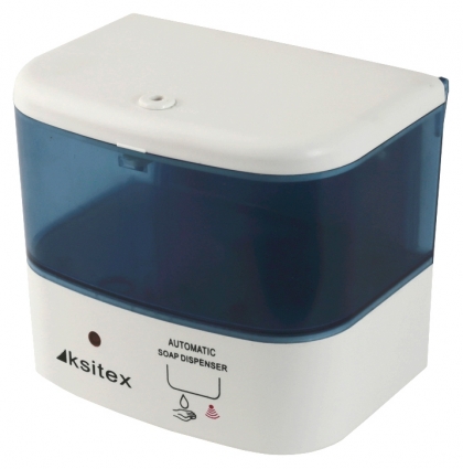 Диспенсер для мыла Ksitex SD А2-1000 сенсорный, прямоугольный, белый, синий, 17.7x12x15.2 см