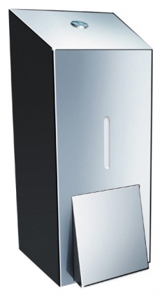 Диспенсер для мыла Merida Stella Maxi DSP101 полированный механический, прямоугольный, 12x11x26 см