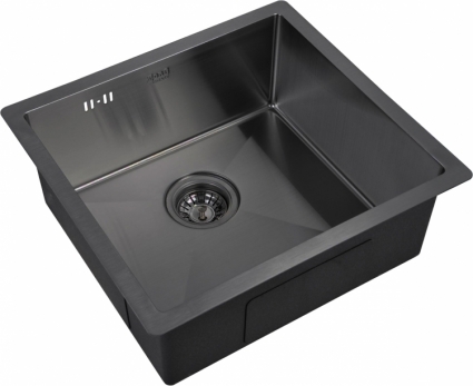 Мойка кухонная Zorg Inox PVD 4844 grafit брашированная, прямоугольная, 48x44 см
